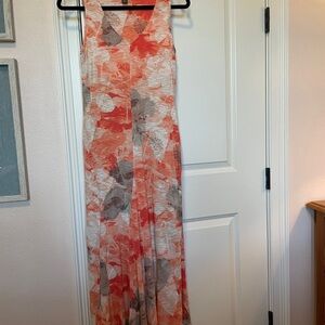 Tommy Bahama Coral and Beige Floral Dress